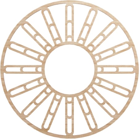 Ekena Millwork Hale Wood Fretwork Pierced Ceiling Medallion, Alder, 28"OD x 10 1/8"ID x 3/8"T CMWP28X28X0375HHAL